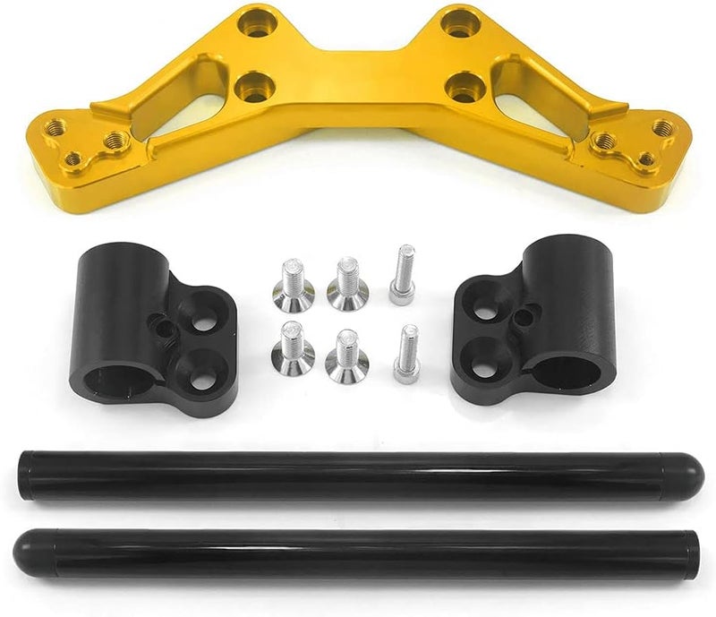 HENOMO Aluminum Motorcycle Handlebar Risers Adjustable Handle Bar Kit Sport For MSX125 Grom MSX 125 2013-2021 2022 2023 2024 2025(Gold) - Image 3